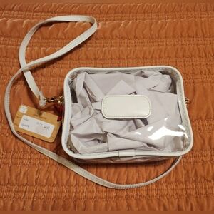 Jon Hart Designs White Clear Lola Bag NEW NWT